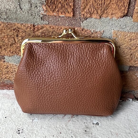 Lot DOONEY & BOURKE Apricot Coral Zip Zip Satchel Large Frame Coin Purse Wallet - Picture 10 of 14